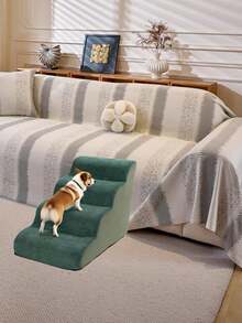 Multiple Pet Cat Dog Stairs, Home Use Small Dog Teddy Sloping Ladder, Foam Steps For Sofa Bed - Dark Green - View 2