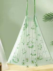 100pcs Panda Pattern Trash Bags, 4 Gallon Drawstring Garbage Bags, Colorful Portable Small Trash Bags, Panda Print, Tear-Resistant Garbage Bags. These Trash Bags Are Great For Office, Bathroom, Bedroom, Living Room, Car, Cleaning Up Pet Waste, And Also Can Be Used For Home Decor, Parties, And Christmas Storage. - Green - View 5