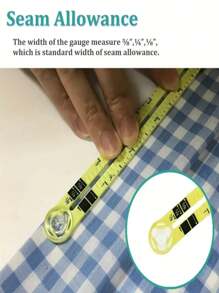 1pc High-Quality 5-In-1 Sliding Ruler, NANCY Professional Sewing Measuring Tool, Made Of Durable Plastic With High Precision. Combines Multiple Measurement Functions, Convenient For Sewing, Tailoring And Patch Cutting. Ergonomic Easy-Grip Handle For Comfortable Home Sewing Operation, Essential For Sewing Enthusiasts And Professional Tailors. Random Color/Style