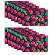 1/4/6/8/12 Piezas Manteles de mesa impresos de lino lavables, almohadillas protectoras de superficie, manteles de mesa de comedor para interiores y exteriores, adecuados para fiestas festivas, decoración de cocina y mesa de comedor