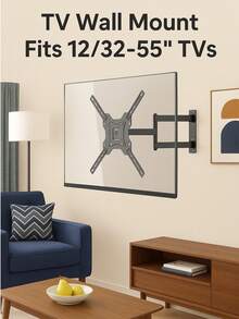 Soporte Articulado para Televisores de 12 a 55 Pulgadas Ideal para Hogar u Oficina Moderno - Negro - Ver 4