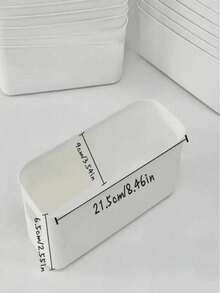 10 个带手柄的可堆叠塑料储物盒，适用于办公室、家庭、衣柜；5 个/3 个/1 个多功能储物篮，耐用的容器，用于存放袜子、内衣、文具、化妆品；节省空间的抽屉式储物盒 [塑料物品可能会略微变形且比图片小，如果您对此有所顾虑，请注意] - 白色 - 查看 5