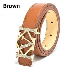 1 件时尚水钻装饰多色亮面皮带，适合女性秋季、秋季、万圣节的多功能装饰 - A - 查看 15