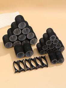 36 件/套自握卷发器套装，含 24 个卷发器和 12 个夹子，沙龙品质卷发器，适用于 DIY 发型设计，无热卷发器，美容，发型设计套装，美发工具套装，发型设计套装，发饰，发型设计工具