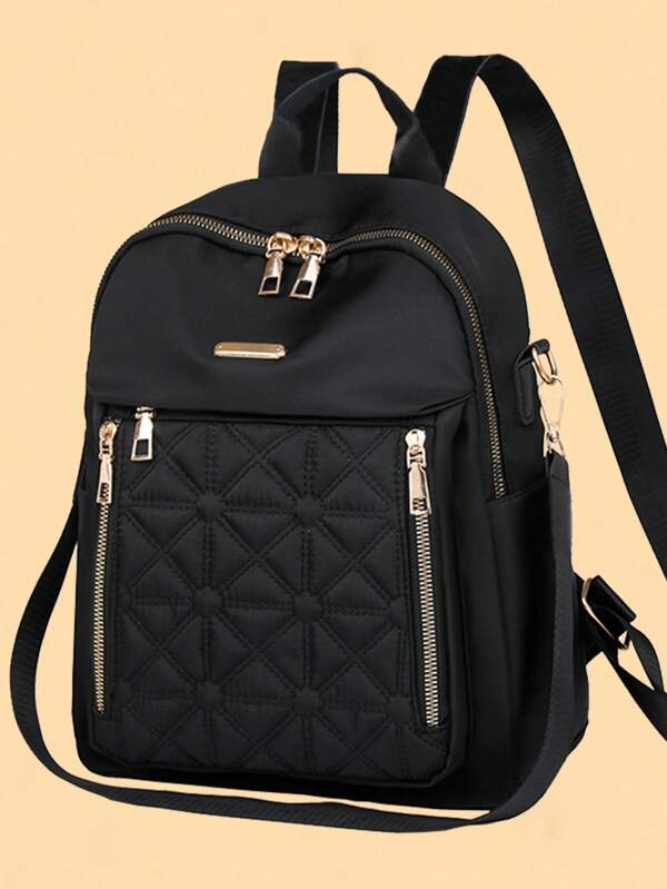 Backpack Women's New Diamond Lattice Large Capacity Travel Fashion All Casual Bag Oxford Cloth Women Backpack