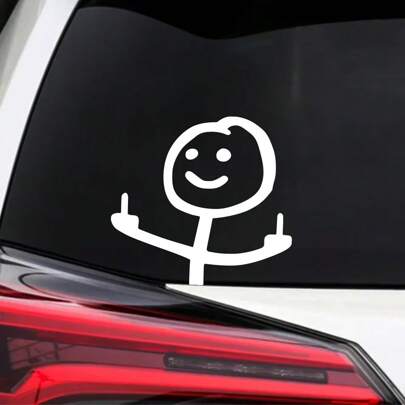 10.7x11.4cm Smile Laser Car Stickers Auto Vinyl Film Funny Decals For Car Bumper Windows Motorcycle Laptop Walls Car Accessories