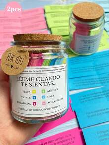Bible Scripture Glass Jar 1 pieza Regalos cristianos para el Día de la Madre para mujeres y hombres, Frasco con versículos bíblicos, Frasco "Léeme cuando" con versículos bíblicos para emociones y sentimientos, Regalos religiosos para estudios bíblicos de la iglesia para mujeres, hombres, mamá, papá, hermana, amigo, un frasco de vidrio con versículos bíblicos codificados por color, que contiene versículos bíblicos en español - Multicolor - Ver 13