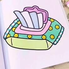 1pc [Glow Cosmetics ]Coco Coloring Book For Adults And Kids, Bold And Easy,Cosmetics, Skincare Products, Beauty Products, Jewelry, Makeup Bag Patterns, Simple And Big Designs For Relaxat Colouring Books Christmas,Halloween Gift, Birthday Present, Children's Day,Student Supplies, Back To School Supplies, School Supplies - Sketchbook - View 12