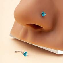 2 件/3 件时尚简约个性化心形锆石不锈钢女士魅力鼻环/鼻钉，派对礼物，鼻环/鼻圈/女士穿孔/鼻钉套装，女士珠宝礼物