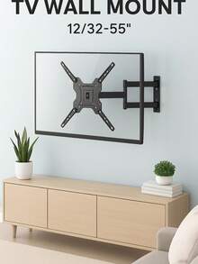 Soporte de Pared para TV de 32" a 55", Compatible con VESA, Fácil de Instalar - Negro - Ver 7