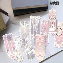30pcs Dreamy Castle Themed Bookmarks, Teacher Gifts, Creative Cute Bookmarks Suitable For Readers, Book Decor, Party Favors, Back To School Gifts