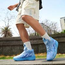 2025 Spring New Lightweight Thick Sole Plus Size Women Basketball Shoes, Outdoor Casual Sports Shoes, Durable Running Shoes, Soft & Comfortable Hiking Shoes, Shock Absorbing & Rebound, Casual Shoes (Note: Hand-Painted Soles, Uneven, Random Patterns, Asymmetric)