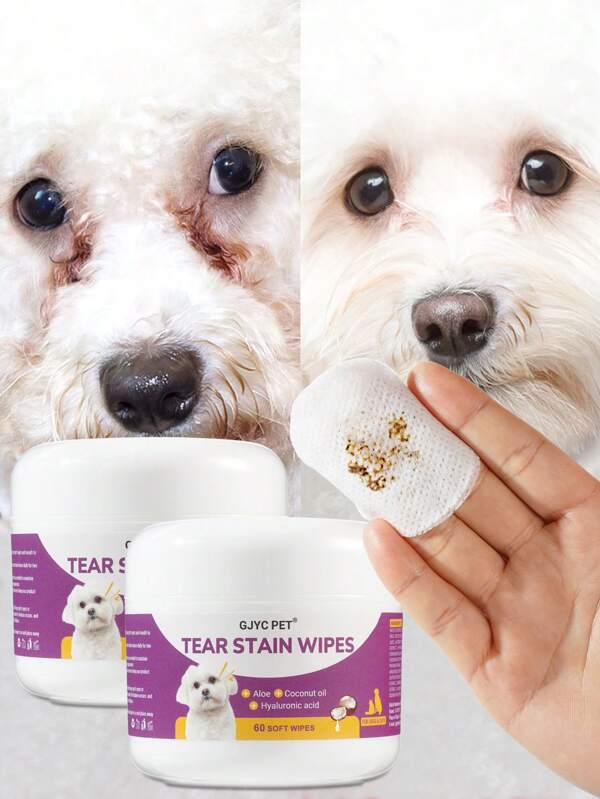 GJYC PET 1-Pack Pet Eye Wipes - Gentle Tear Stain Remover Wipes For Cats And Dogs, Pet Eye Care Essential