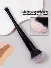 1支双头化妆刷，柔软蓬松，可作散粉刷、高光刷、腮红刷、轮廓刷等多种用途，是日常必备的化妆工具，也可用于粉底、遮瑕、腮红、修容、散粉等多种用途。 - 黑色 - 查看 7