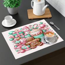 1 cái/4 cái/6 cái Miếng lót đĩa bằng vải lanh in họa tiết Giáng sinh, Trang trí Giáng sinh, Thích hợp cho bàn ăn, Trang trí mọi mùa, Miếng lót bàn có thể giặt được, Trang trí phòng, Miếng lót ly, Miếng lót bàn ăn nhà bếp, Trang trí tiệc trong nhà ngoài trời, Trang trí nhà cửa, Quà tặng lý tưởng - Nhiều màu - Xem 10