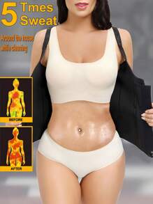 1 Piece Of, Waist Trainer Tummy Control, Walst Trainer, Corset, Women's Waist Training Belt, Waist Belt Trimmer, Sauna Waist Belt, Sports Waist Belt, Waist Belt, Waist Belt, Waist Shaping Belt, Abdominal Trainer, Sweatshirt Suitable For Daily Exercise, Shaping Clothes, Quickly Burning Fat, Wearing A Better Figure - Black - View 7