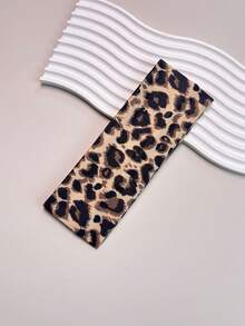 1/2/5条装秋冬季豹纹柔软防滑发圈，加宽设计，适合秋冬季节，弹性十足，可用于瑜伽和健身，多功能锦缎豹纹发圈，适合女性日常佩戴，也适用于开学季，是送给女孩的理想礼物。美发工具、美容配饰、卷发秋季度假必备发带 - 彩色 - 查看 9