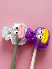 4 pièces Porte-brosse à dents en forme de bouche de saucisse, set de combinaison de 4 couleurs. Porte-brosse à dents portable, étui de protection pour la maison et les voyages. Porte-brosse à dents mignon pour le stockage des brosses à dents