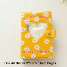 6-Ring PVC Notebook Binder For Photo Cards, Loose Leaves, Personal Planner For Women And Girls, With 20 Pieces, 120 Pockets, 3-Inch Pages - 天藍色 - 查看 4