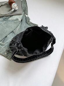 新款休闲时尚柔软牛仔布多层斜挎包，多口袋设计，多功能通勤大容量女士单肩包，适合工作通勤、购物和旅行，是牛仔女孩的完美之选。 - 查看 11