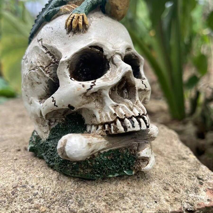 1 Stück Schädel Harz Handwerk Dekoration, Accessoire für Feiertagsstimmung