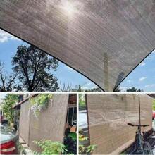 高品质遮阳布栅栏 - 户外遮阳布带索环，耐用、抗撕裂、易于安装，适用于阳台、庭院和泳池 - 提供出色的遮阳、遮蔽和隐私，带有包边和孔眼