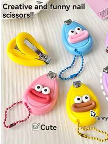 Funny Sausage Lips Nail Clipper, Cute Nail Cutter, Portable Nail Clipper, Manicure Tool, Bag Charm, Suitable For Home, Nail Salon Hand And Foot Care, Etc. - Multicolor - View 4
