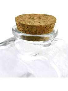 Heart Shaped Glass Jar With Cork, 3.25 Inch Favor Bottle, 1 Count - 心 - 查看 3