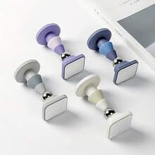 1pc Magnetic Door Stopper - Hassle-Free Hole Free Design, Anti-Collision Silicone For Toilet & Home, Strong Silent Magnetic Hold, Perfect Touching Suction For Noiseless Operation - 1PCS Trắng - Xem 3