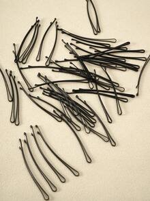 50/100Pcs Black Metal 2/2.36/2.17/2.75inch Solid Casual Bobby Pin For Women And Girls,Hair Clips For All Hair Types,Suitable For Daily Use And Hair Styling - Black - View 6