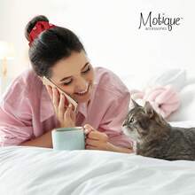 Bandana Scrunchies Cotton Hair Bobble - Set Of 2 (Red)Valentine's Day JL70 - White - View 3