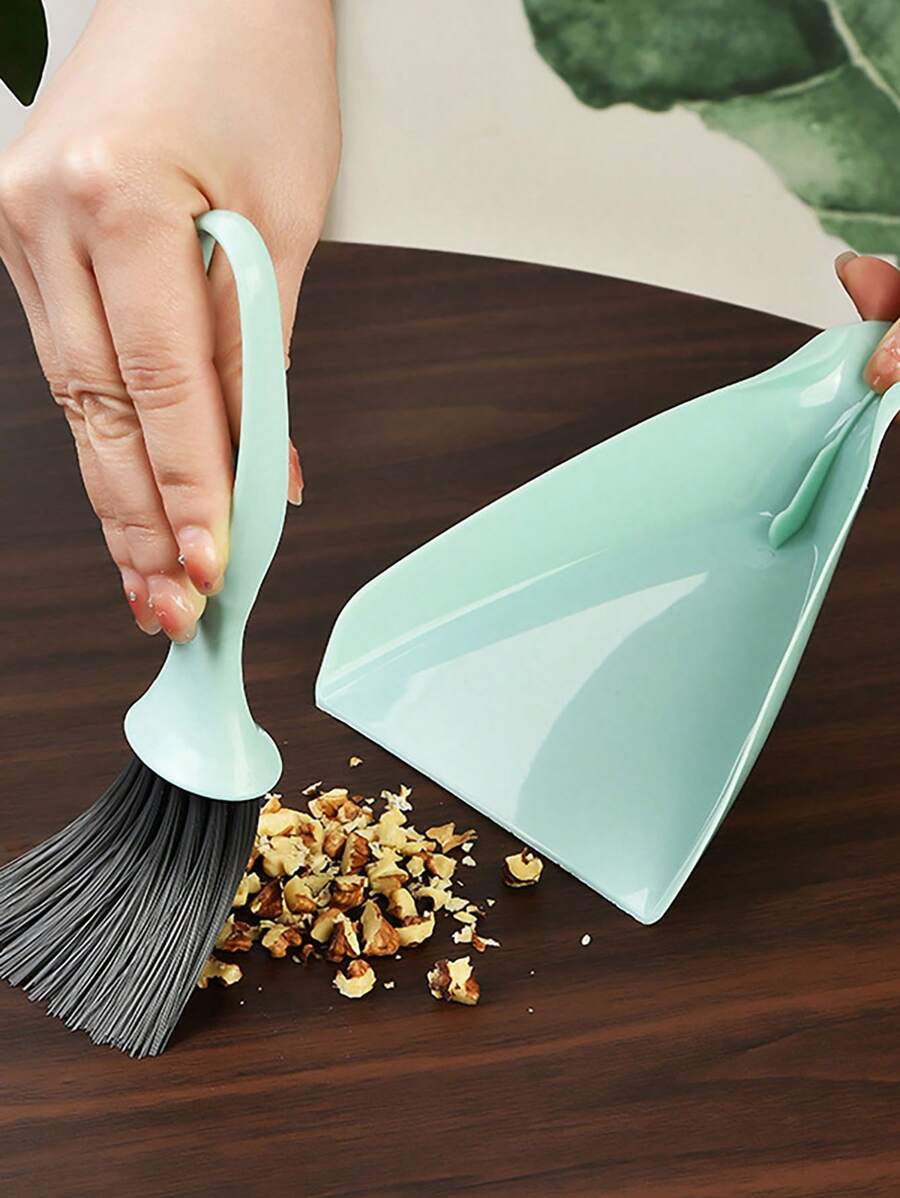 1 件套抽屉桌清洁刷迷你簸箕和扫帚套装，适用于桌子、键盘、小缝隙清洁