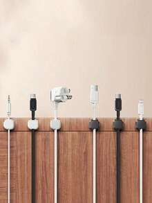 Magnetic Cable Organizer, Simple Cord Winder, Self-Adhesive Cable Management Clips, Desktop Mouse Cord Holder - Multicolor - View 6
