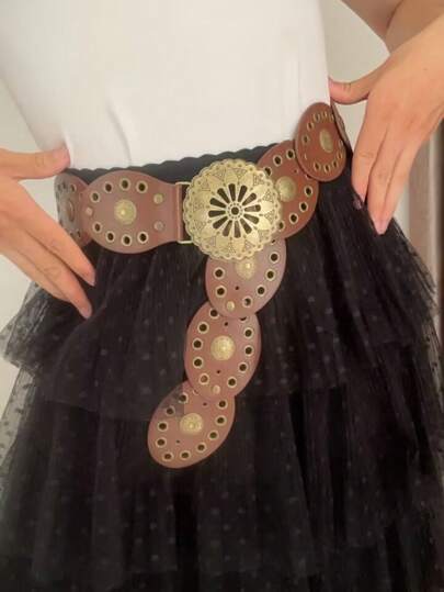 1pc Women's Retro Bohemian Style Waist Belt, Fashion Street Wear Accessory, Gift For Girlfriend Fall, Autumn, Halloween