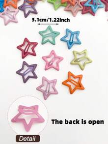 Jepit Rambut Wanita Acak 200/150/100/50pcs, Warna-warni, Manis dan Imut, Jepit Rambut Bintang BB Clip, Cocok untuk Poni dan Sisi Rambut, Pesta Liburan dan Aksesori Rambut untuk Penggunaan Sehari-hari, Jepit Rambut Jepit - MultiWarna - View 6
