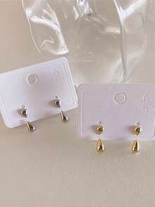 2PCS Fashion Simple Drop Earrings, Premium Feeling Light Luxury Temperament Hundred Earrings, Suitable For Daily Wear, Holiday Gifts, Back-To-School Season Gifts ,Halloween,Christmas,(Does Not Include Cardboard)