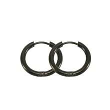 Pendientes de aro de acero inoxidable de moda unisex - Plateado - Ver 10