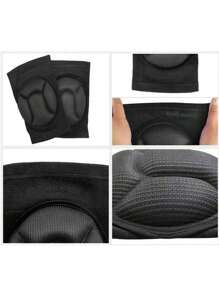 1 pieza/2 piezas Rodilleras protectoras de caparazón de tortuga gruesas para hombres y mujeres en tallas S/M/L/XL, rodilleras negras de espuma con patrón de caparazón de tortuga, gruesas, de 3 cm de grosor y con esponja EVA de alta resiliencia, suaves y transpirables, adecuadas para baile, voleibol, baloncesto, fútbol, tenis, carrera, etc.