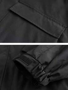 Men's Winter Hooded Jacket Outdoor Casual Streetwear Coat - Black - View 6