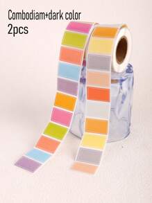 500 PCS/1 Roll Waterproof Color-Coded Index Tabs - Vibrant Sticky Labels For Organizing, Tagging & Personalized Name Tags,School Supplies,Back To School