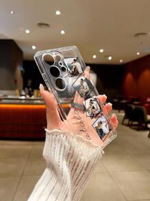 Husă de telefon cu protecție pentru colțuri, design DIY cu 4 imagini, compatibilă cu Apple 17, 16, 15, 14, 13, 12, 11 Pro, 17R Pro Max, se potrivește cu X/XS/XS Max, husă de protecție transparentă minimalistă