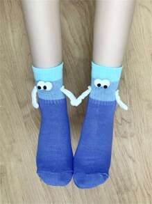 1/5 Pairs Cute Rainbow Holding Hands Socks, Suitable For All Seasons - Multicolor - View 11