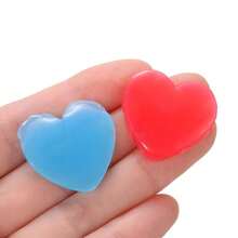 25 Pieces Heart-Shape 5D Diamond Painting Glue Clay Cross Stitch Embroidery Tool Point Drill Pen Sticking Art Drilling Mud Accessory  2.5X 2.5cm - 紅色 - 查看 3
