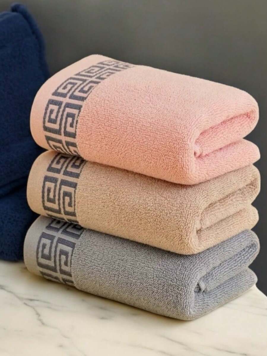 3 toallas baño tamaño medio 90x155cm tela super absorbente patrón cuadrado opción mayoreo textiles hogar spa baño secado rápido suaves resistente color elegante algodón fácil lavar cómoda set hotel viajes bienestar baño organización hogar premium - Multicolor - Ver 1