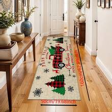 1pc Home Decor, Truck & Christmas Tree Pattern Printed, Christmas, Christmas Gift, Christmas Decoration, Diatomite Kitchen Carpet, Kitchen Mat, Rug, Rectangle Carpet, Suitable For Living Room, Bedroom, Hallway, Bathroom, Laundry Room - Polyester Carpet, For Indoor And Outdoor Home Decor - Multicolor - View 30