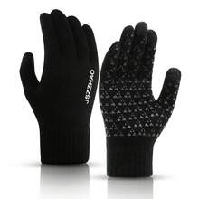 Winter Gloves, Men's And Women's Gloves, Upgraded Touch Screen Text Messages For Warm Running, Warm Soft Knitted Lining Winter Knitted Thickened Warm Cycling Gloves, Plush Woolen For Men And Women, Outdoor Cycling Touch Screen, Wear-Resistant, Breathable And Windproof[ Comfort & Warmth ] - Multicolor - View 7
