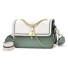 Women Shoulder Bags - 綠拼白蓋 - 查看 5