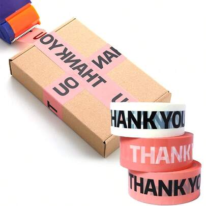 4.5厘米宽礼品包装胶带、感谢胶带、封口胶带、贴纸、装饰礼盒