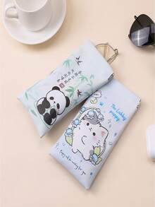 4 Styles Of Adorable Cartoon Eyeglass Cases - Featuring Cute Cat, Food, Panda Hugging Bamboo, And Lucky Cat Designs! Stylish Macaron Color Portable Scratch-Resistant Pouches Perfect For Girls, Ideal Travel Essentials For Back To School, Holiday Gifting, And Everyday Use, Combining Fun And Functionality For Fashion-Forward Eyewear Protection!