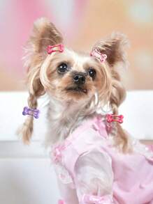 10 buc/pachet cleme de păr cu model aleatoriu pentru animale de companie, accesorii mini pentru părul câinilor și pisicilor, potrivite pentru accesorii de îngrijire a părului de animale de companie, consumabile pentru petreceri de ziua de naștere, cadou perfect pentru familie și prieteni